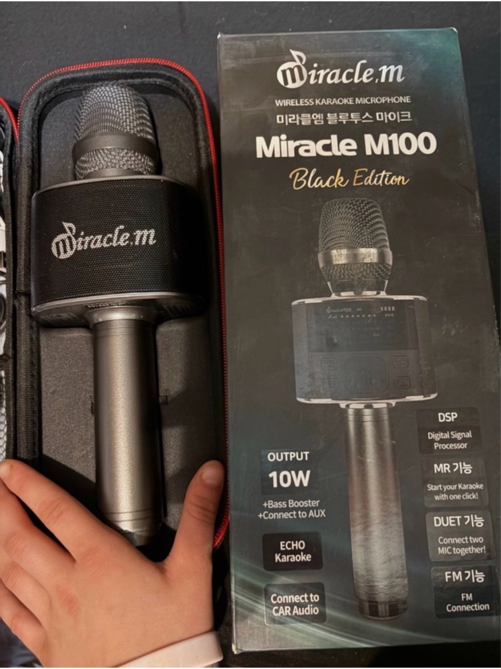 Miracle M100 Wireless Karaoke Microphone Black